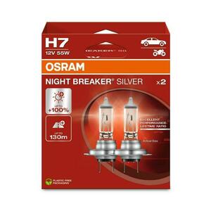 OSRAM H7 12V 55W PX26d NIGHT BREAKER SILVER +100% 2ks 64210NBS-2HB obraz