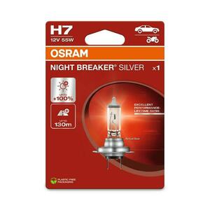 OSRAM H7 12V 55W PX26d NIGHT BREAKER SILVER +100% 64210NBS-1BL obraz