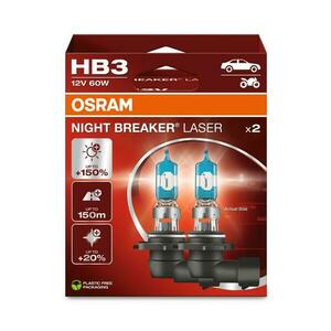 OSRAM HB3 12V 60W P20d NIGHT BREAKER LASER +150% více světla 2ks 9005NL-2HB obraz