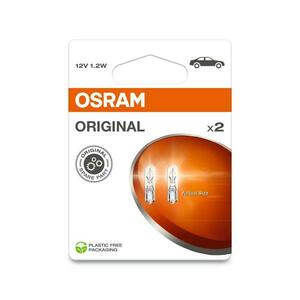 OSRAM W1, 2W 12V 1, 2W W2x4, 6d 2ks blistr 2721-2BL obraz