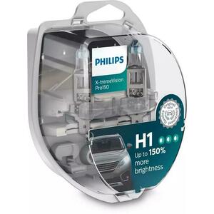 Philips H1 12V 55W P14, 5s X-tremeVision Pro150 2ks 12258XVPS2 obraz