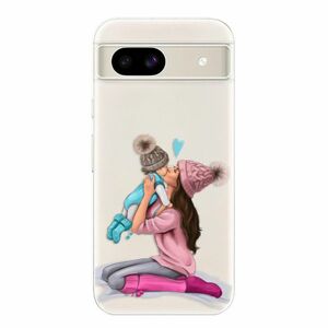 Odolné silikonové pouzdro iSaprio - Kissing Mom - Brunette and Boy - Google Pixel 8a obraz