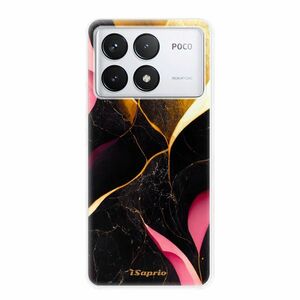 Odolné silikonové pouzdro iSaprio - Gold Pink Marble - Poco F6 Pro obraz