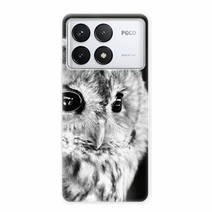 Odolné silikonové pouzdro iSaprio - BW Owl - Poco F6 Pro obraz