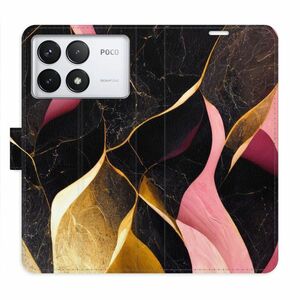 Flipové pouzdro iSaprio - Gold Pink Marble 02 - Poco F6 Pro obraz