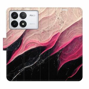 Flipové pouzdro iSaprio - BlackPink Marble - Poco F6 Pro obraz