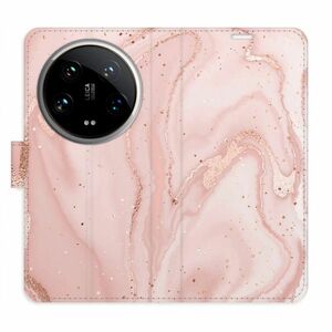 Flipové pouzdro iSaprio - RoseGold Marble - Xiaomi 14 Ultra obraz