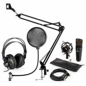 Auna MIC-920B USB MIKROFONNÍ SADA V4 SLUCHÁTKA, MIKROFON, MIKROFONNÍ RAMENO, POP FILTR obraz