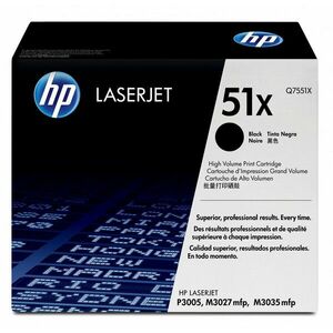 HP 51X Černá originální tonerová kazeta LaserJet s vysokou Q7551X obraz