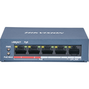 Hikvision DS-3E0105P-E/M(B) 4 Port Fast Ethernet DS-3E0105P-E/M(B) obraz