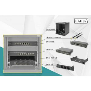 Digitus DN-10-SET-1-B rack 6U Nástěnný regál Černá DN-10-SET-1-B obraz