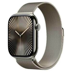 Apple Watch Series 10 GPS + Cellular 42mm Natural Titanium Case with Natural Milanese Loop obraz