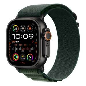 Apple Watch Ultra 2 GPS + Cellular 49mm Black Titanium Case with Dark Green Alpine Loop - Large obraz