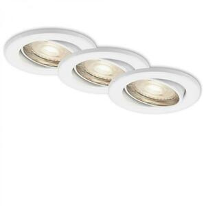 BRILONER 3ks LED vestavné svítidlo, pr. 8, 6 cm, 5 W, bílé BRI 7147-036 obraz