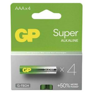 EMOS Alkalická baterie GP Super AAA (LR03), 4 ks B01114 obraz