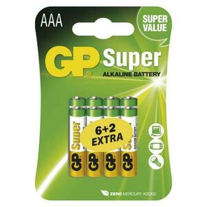 EMOS Alkalická baterie GP Super AAA (LR03), 6+2 ks B13118 obraz