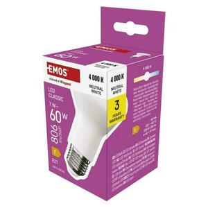 EMOS LED žárovka Classic R63 / E27 / 7 W (60 W) / 806 lm / neutrální bílá ZQ7E43 obraz