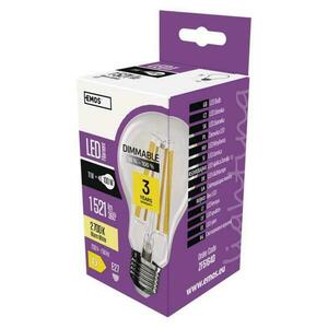 EMOS LED žárovka Filament A60 / E27 / 11W (100W) / 1521 lm / teplá bílá ZF5164D obraz