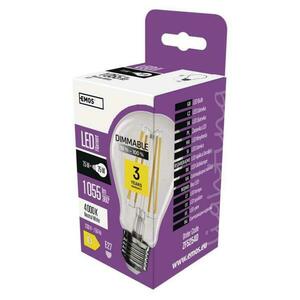 EMOS LED žárovka Filament A60 / E27 / 7, 5W (75 W) / 1 055 lm / neutrální bílá / stmívatelná ZF5254D obraz