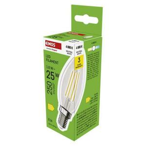 EMOS LED žárovka Filament svíčka / E14 / 1, 8 W (25 W) / 250 lm / neutrální bílá ZF3D03 obraz