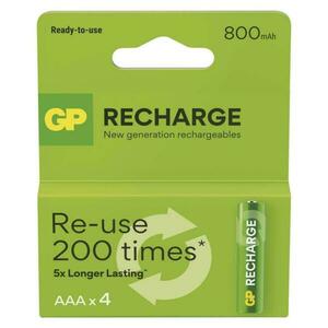 EMOS Nabíjecí baterie GP Recharge 800 AAA (HR03) 4ks B27184 obraz