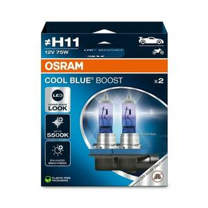 OSRAM H11 12V 75W PGJ19-2 COOL BLUE BOOST 5500K 2ks NO ECE 62211CBB-2HB obraz