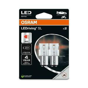 OSRAM LED P21/5W LEDriving SL Red 12V blistr 2ks 7528DRP-2BL obraz