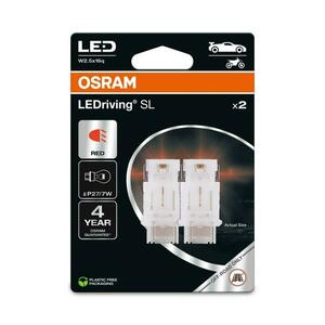 OSRAM LED P27/7W LEDriving SL Red 12V blistr 2ks 3157DRP-2BL obraz