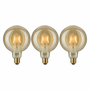 PAULMANN 1879 set LED Globe E27 230V 3x2, 7W 1700K zlatá obraz