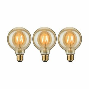 PAULMANN 1879 set LED Globe E27 230V 3x2, 7W 1700K zlatá obraz