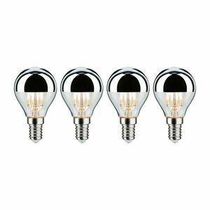 PAULMANN Modern Classic Edition set LED kapka zrcadlový svrchlík E14 230V 4x4, 8W 2700K stmívatelné stříbrná obraz