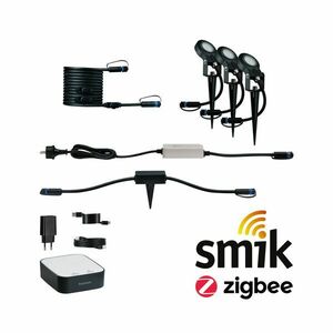 PAULMANN Plug & Shine startovací sada Smart Home smik + LED zápich Sting 3000K 3x6, 4W 75VA bílá/antracit obraz