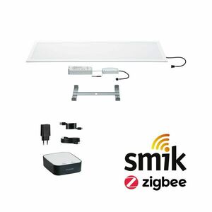 PAULMANN Startovací sada Zigbee 3.0 Smart Home smik Gateway + LED Panel Amaris 295x1195mm 35W RGBW+ bílá/antracit stmívatelné obraz