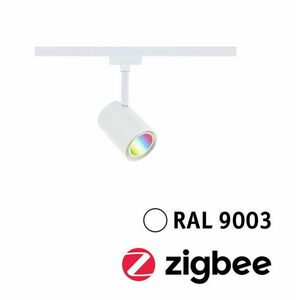 PAULMANN URail LED lištový spot Smart Home Zigbee 3.0 Luxe GU10 4, 8W RGBW+ stmívatelné 230V bílá obraz