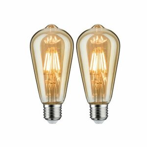 PAULMANN Vintage Edition set LED žárovka E27 230V 2x6, 5W 2500K zlatá obraz