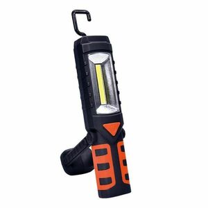 Solight multifunkční nabíjecí LED lampa, 3W COB, 250 + 40lm, Li-Ion, USB, černooranžová WM16 obraz