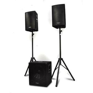 Ibiza CUBE1812, 2.1 aktivní PA set 1x subwoofer, 2x satelit, 2x stativ, 1200W obraz