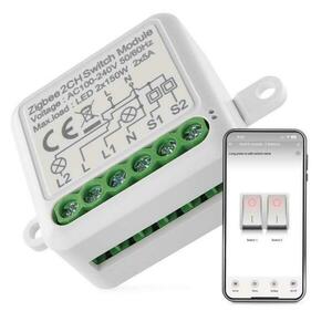 EMOS GoSmart modul spínací IP-2102SZ, ZigBee, 2-kanálový H5102 obraz