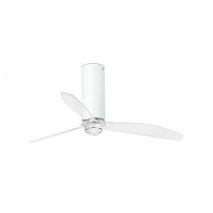 FARO TUBE FAN M LED, bílá/transparentní, stropní LED ventilátor s DC motorem obraz