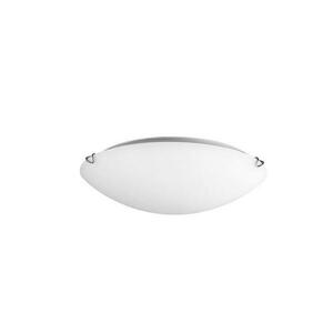 NOVA LUCE stropní svítidlo ANCO matné bílé sklo chromovaný kov E27 1x12 W 600401 obraz