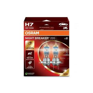 OSRAM H7 12V 55W PX26d NIGHT BREAKER 220 +220% 2ks 64210NB220-2HB obraz