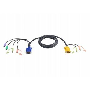 ATEN 2L-5302P KVM kabel Černá 1, 8 m 2L-5302P obraz