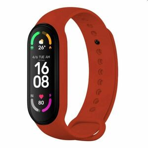 FIXED Siliknový řemínek pro Xiaomi Band 7/ Mi Band 6/ Mi Band 5, červený obraz