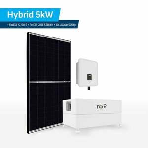 Set Hybrid 5kW + FoxESS Inverter H3-5.0-E + FOX_5KW_BAT_5KWH_500Wp obraz