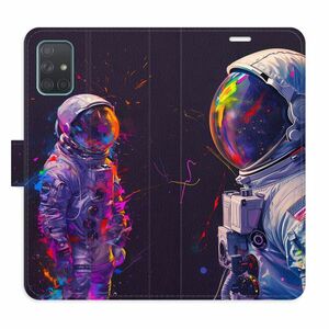 Flipové pouzdro iSaprio - Neon Astronaut 02 - Samsung Galaxy A71 obraz