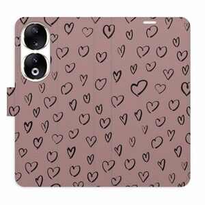 Flipové pouzdro iSaprio - Heart Dark 02 - Honor 90 5G obraz