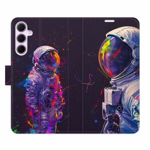 Flipové pouzdro iSaprio - Neon Astronaut 02 - Samsung Galaxy A55 5G obraz