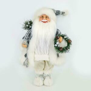 ACA Lighting vánoční dekorace Santa Claus s věncem 45cm X124504 obraz