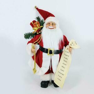 ACA Lighting vánoční dekorace Santa Claus se seznamem dárků 45cm X124503 obraz