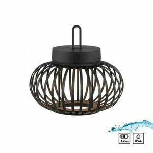 PAUL NEUHAUS JUST LIGHT LED stolní lampa průměr 25cm černá na baterie USB IP44 stmívatelné dotykem 2700K LD 19303-18 obraz